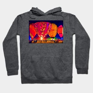 Hot Air Balloons Night Festival In Abstract Hoodie